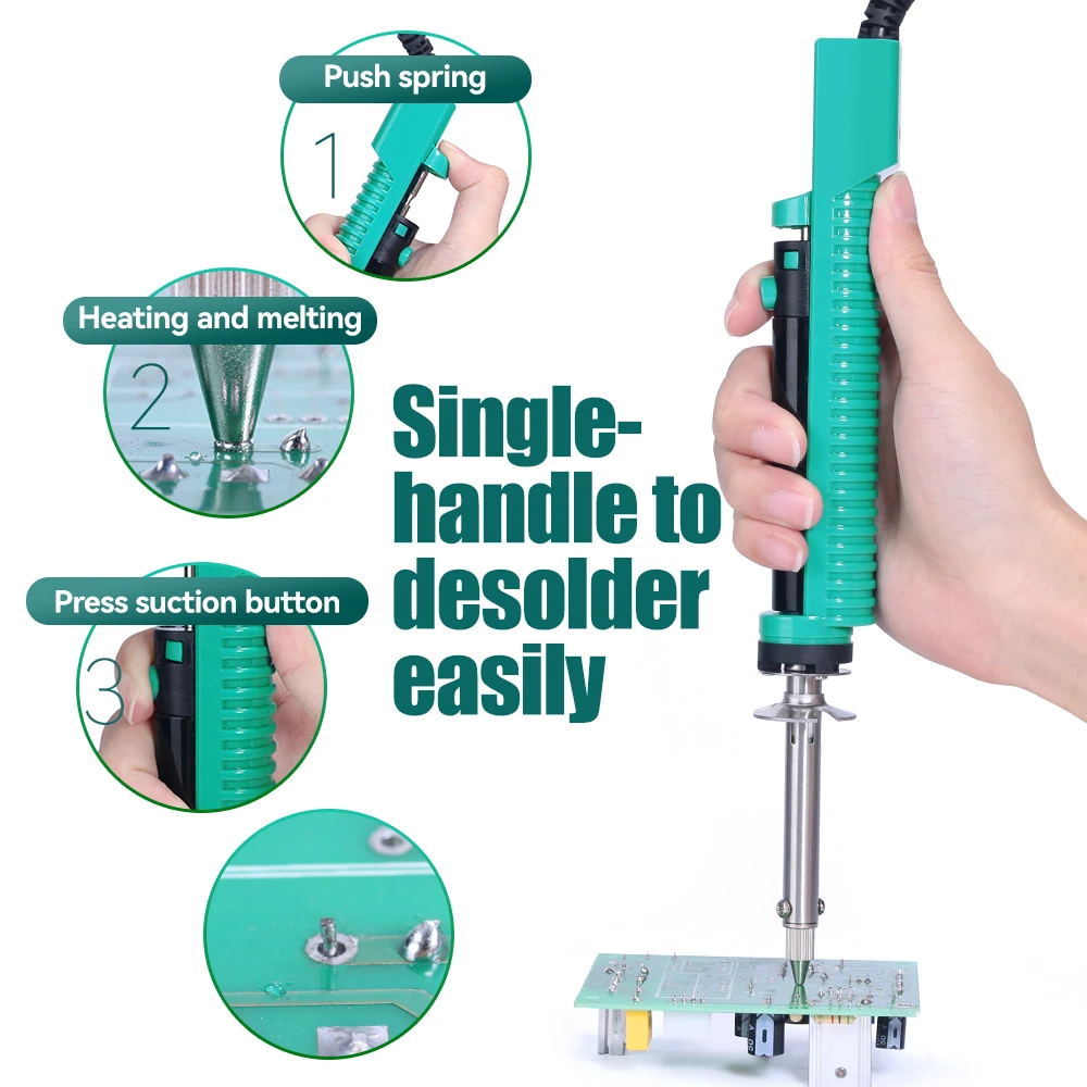 Desoldering Pump Electric Vacuum Station - Yihua 929D-V เครื่องดูดตะกั่วบัดกรีไฟฟ้าเครื่องดูดตะกั่วบัดกรีพร้อมหัวดูดตะกั่วบัดกรีพร้อมหัวฉีดบัดกรี