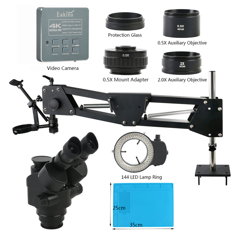 กล้องจุลทรรศน์สเตอริโอสามตาสำห - Simul-Focal Industrial Microscope 4K Hdmi บทวิจารณ์และราคา
