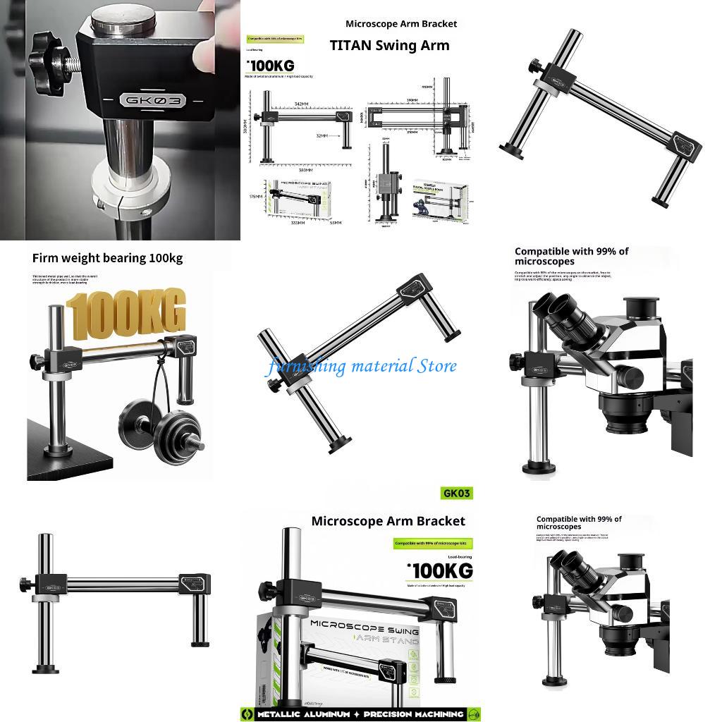 Y5GD ขาตั้งบูมแบบแขนคู่ โต๊ะงา - Articulating Arm Boom Stand Microscope บทวิจารณ์และราคา